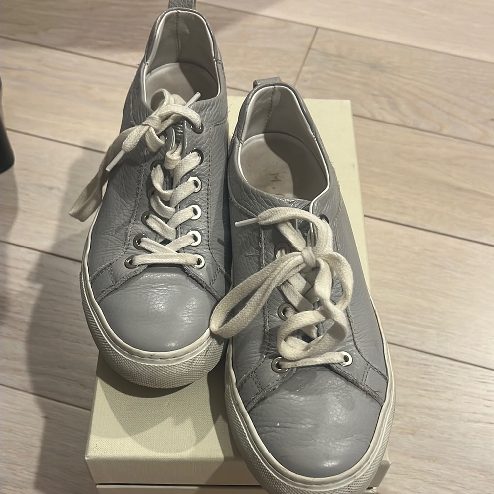 M. Gemi Gray Sneakers with Canvas Material and White Soles
